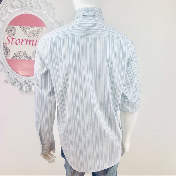 7 Diamond/Embroider Floral Striped White Gray Blue - Picture 4 of 8